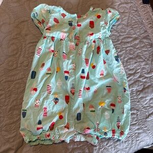 Hanna Andersson size 80 (18-24M) ice cream romper cotton